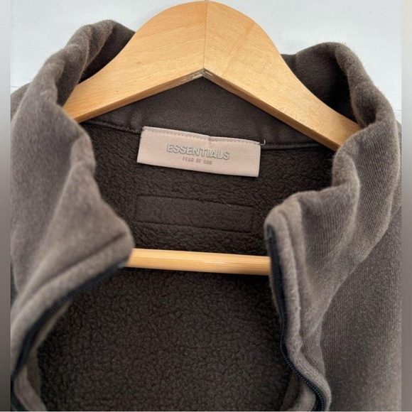 Essentials Brown Zip-Up Jacket - Picture 3 of 5